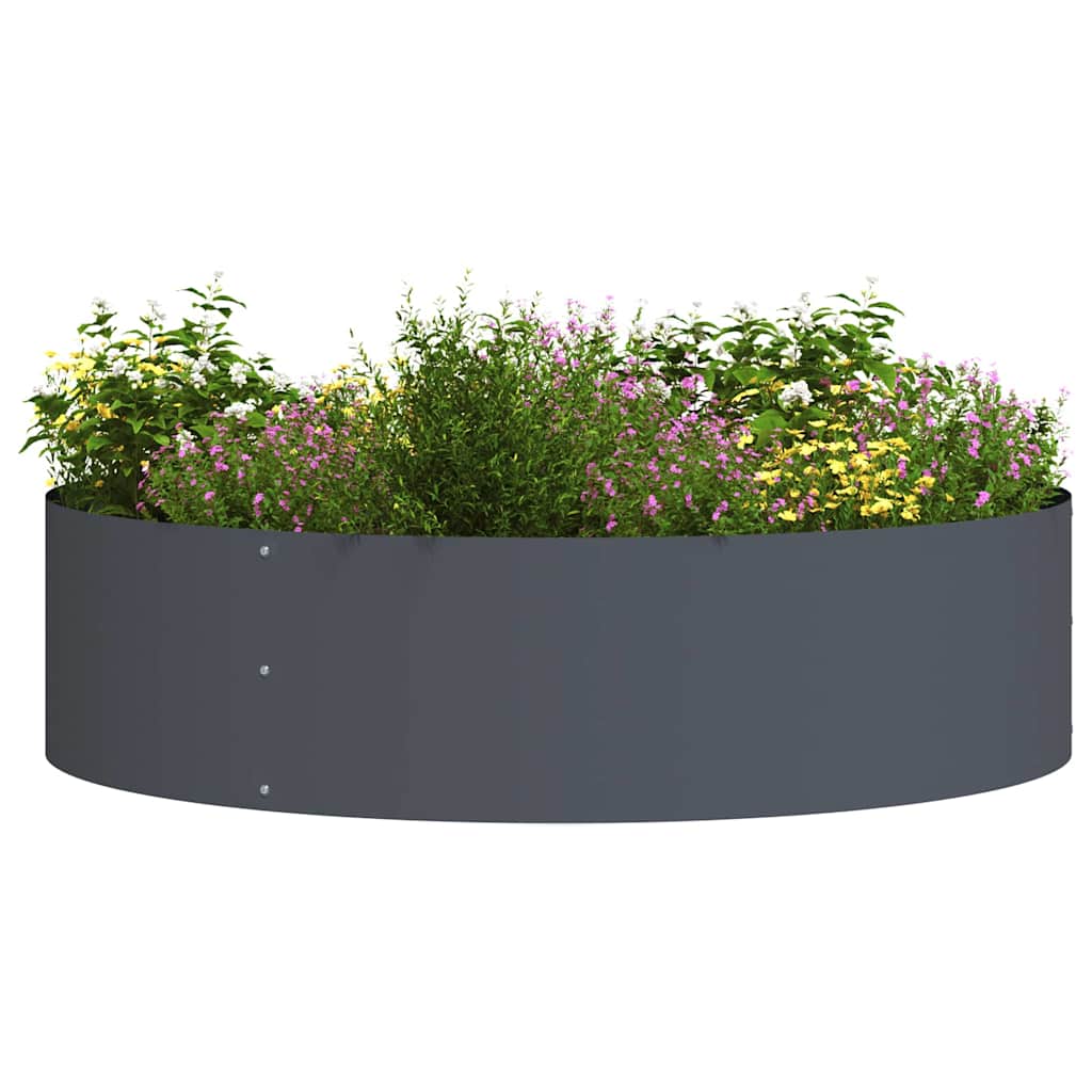 Tuin Bloempot Antraciet 80 x 80 x 20 cm Staal