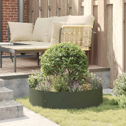 Plantenring Olijf Groen 80 x 80 x 20 cm Koudgewalst staal