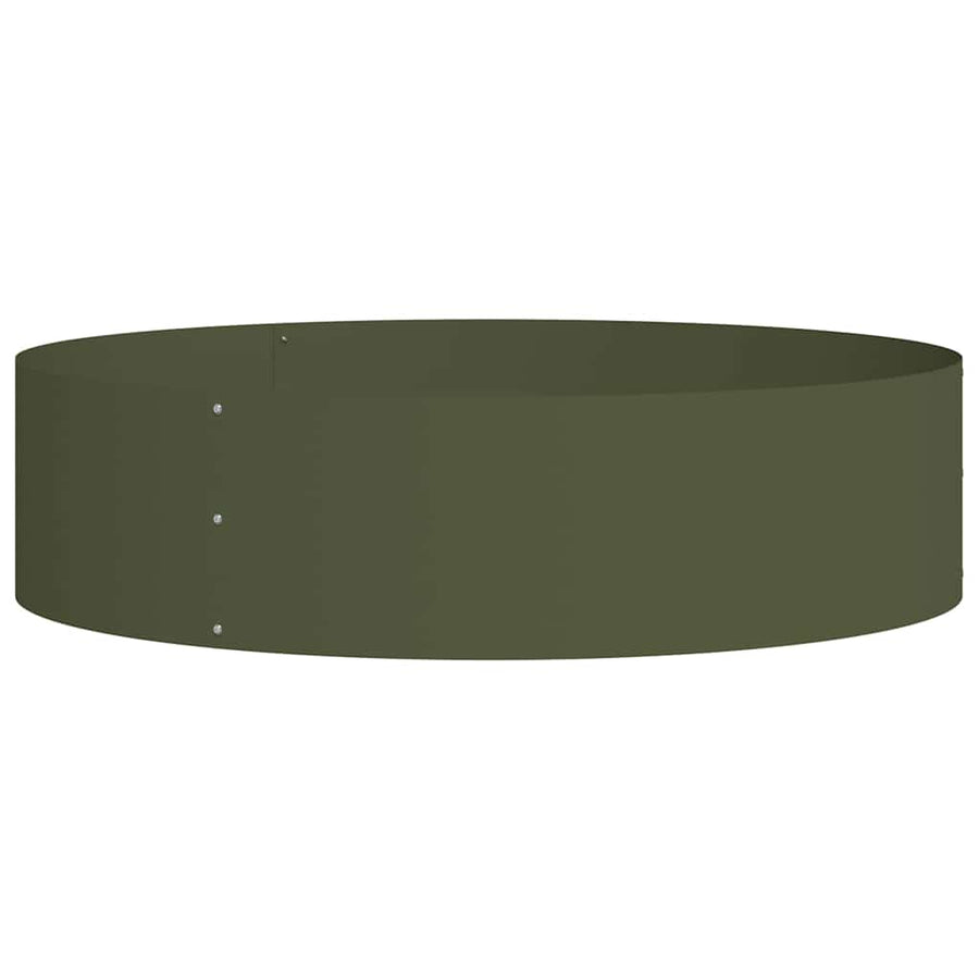 Plantenring Olijf Groen 80 x 80 x 20 cm Koudgewalst staal