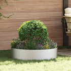 Plantenring roestvrij staal 80x80x20 cm zilver