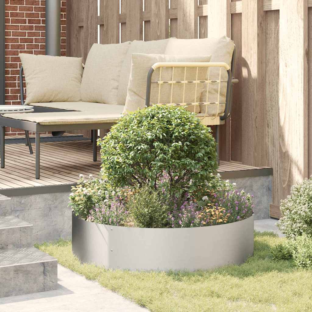 Plantenring Zilver 80 x 80 x 20 cm Roestvrij staal