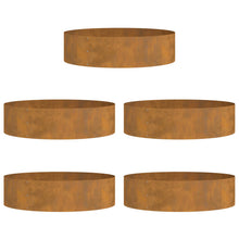 Plantenring 5 pcs Bruin 80 x 80 x 20 cm Cortenstaal