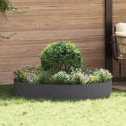 Plantenring 120x120x20 cm staal zwart 5 stuks