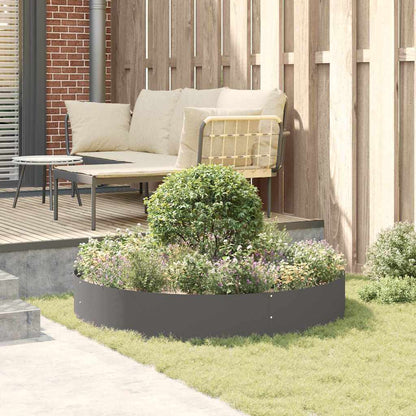 Plantenring 5 pcs Zwart 120 x 120 x 20 cm Koudgewalst staal