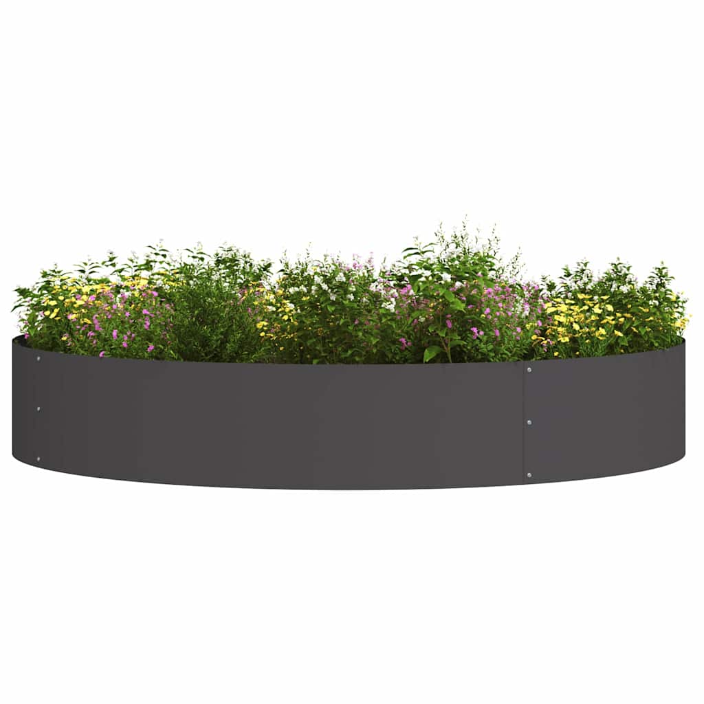 Plantenring 5 pcs Zwart 120 x 120 x 20 cm Koudgewalst staal