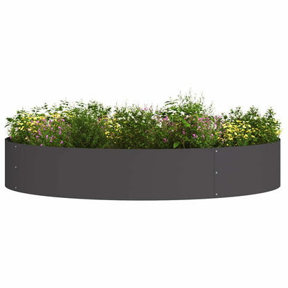 Plantenring 5 pcs Zwart 120 x 120 x 20 cm Koudgewalst staal