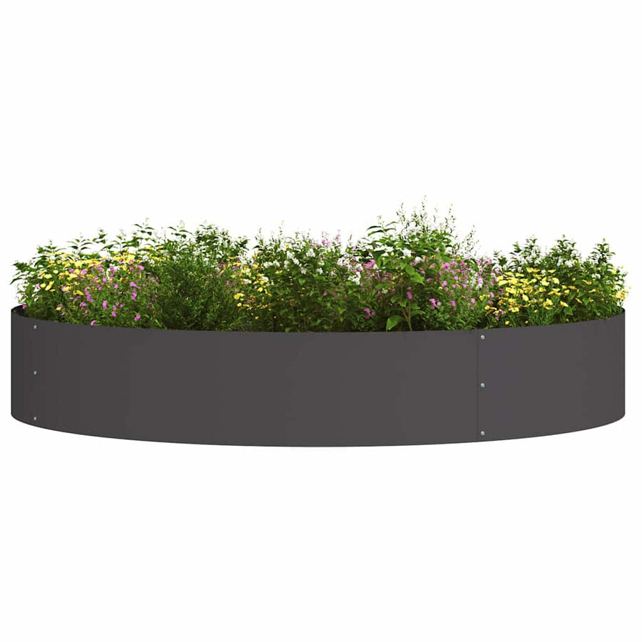 Plantenring 5 st Zwart 120 x 120 x 20 cm Koudgewalst staal