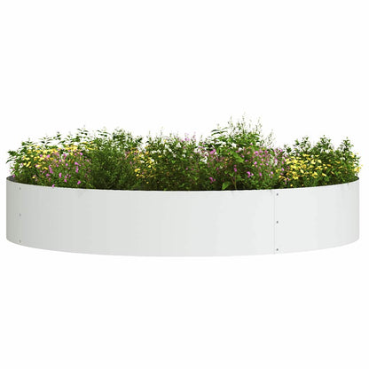 Plantenring Wit 120 x 120 x 20 cm Koudgewalst staal