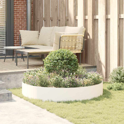Plantenring 5 pcs Wit 120 x 120 x 20 cm Koudgewalst staal