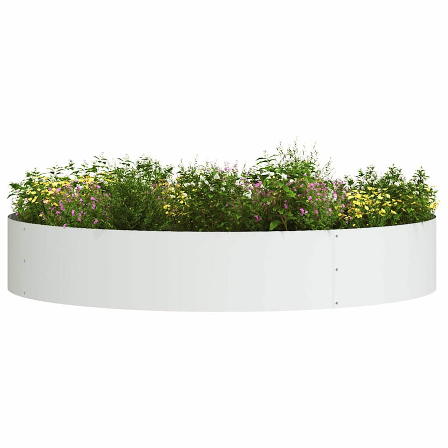 Plantenring 5 pcs Wit 120 x 120 x 20 cm Koudgewalst staal