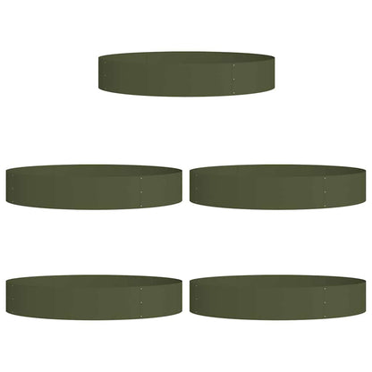 Plantenring 5 pcs Olijf Groen 120 x 120 x 20 cm