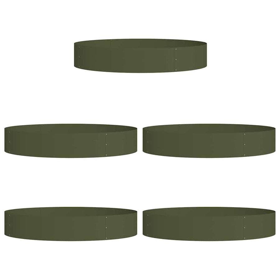 Plantenring 5 pcs Olijf Groen 120 x 120 x 20 cm