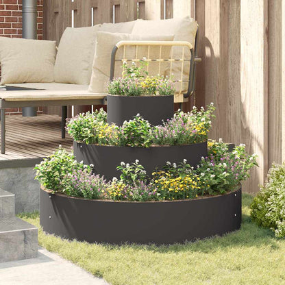 Tuin Bloempot Zwart 90 x 90 x 20 cm Koudgewalst staal