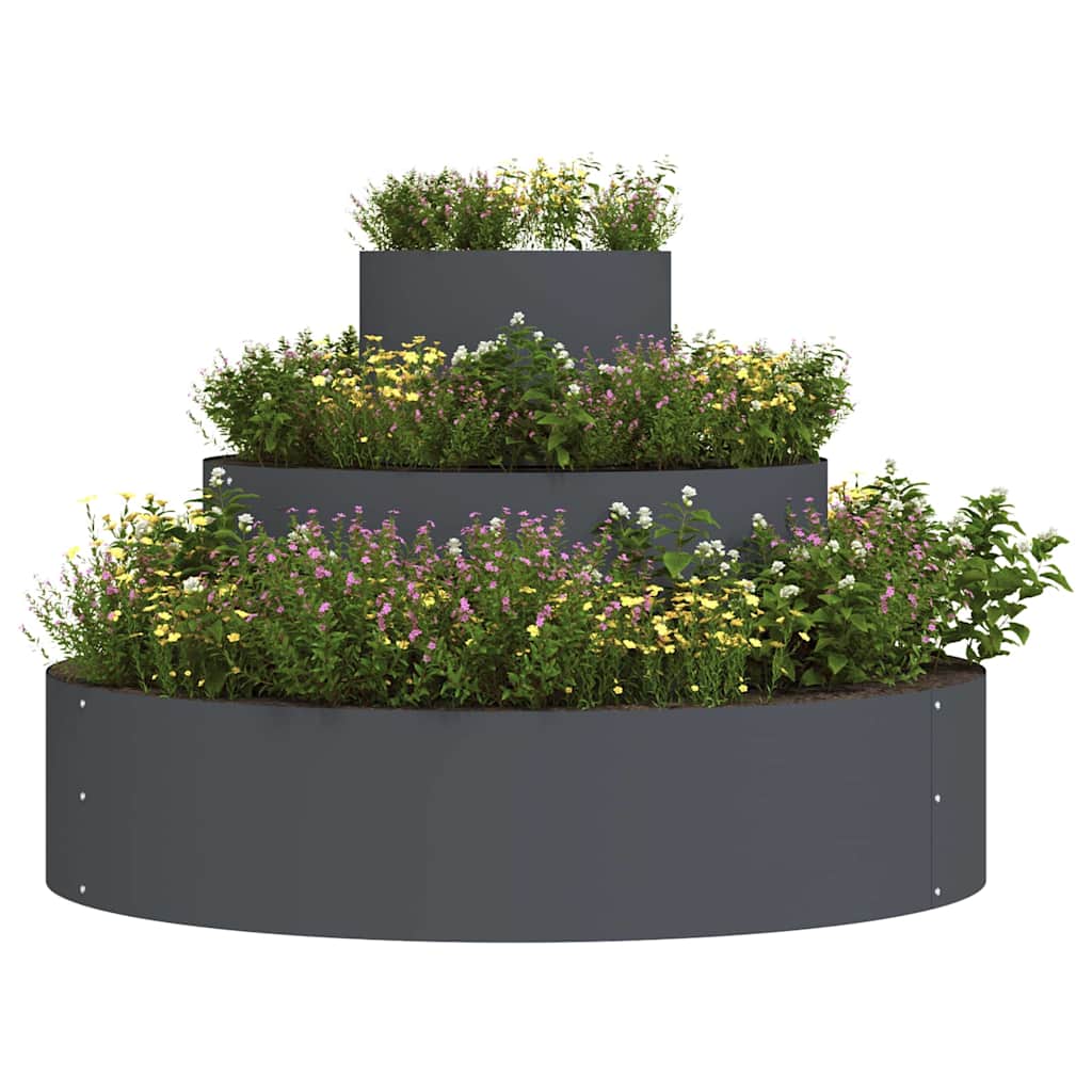 Tuin Bloempot Antraciet 90 x 90 x 20 cm Staal
