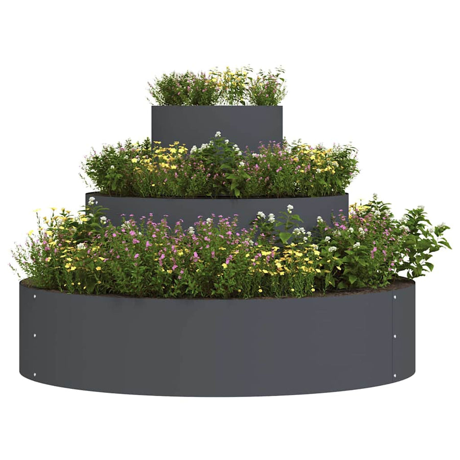 Tuin Bloempot Antraciet 90 x 90 x 20 cm Staal