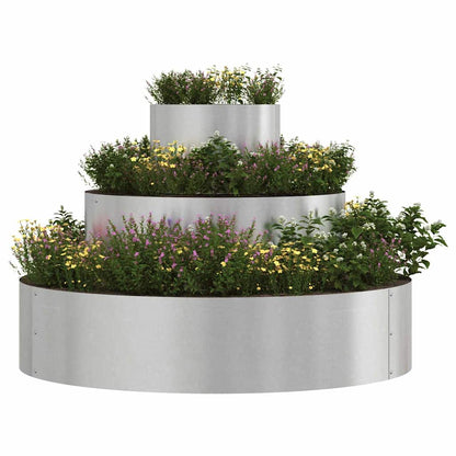 Tuin Bloempot Zilver 90 x 90 x 20 cm Roestvrij staal