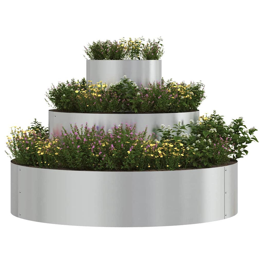 Tuin Bloempot Zilver 90 x 90 x 20 cm Gegalvaniseerd staal