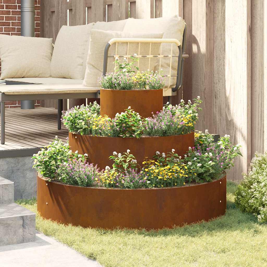Tuin Bloempot Bruin 90 x 90 x 20 cm Cortenstaal