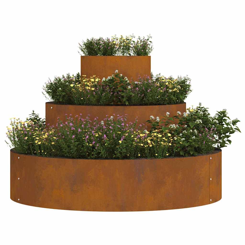 Tuin Bloempot Bruin 90 x 90 x 20 cm Cortenstaal