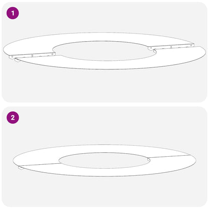 geschikt voor platte boomringen 5 pcs Antraciet Ø30 / 60 cm Staal