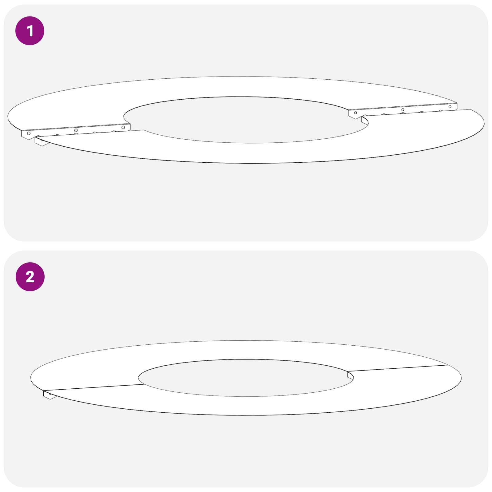 geschikt voor platte boomringen 5 pcs Bruin Ø30 / 60 cm