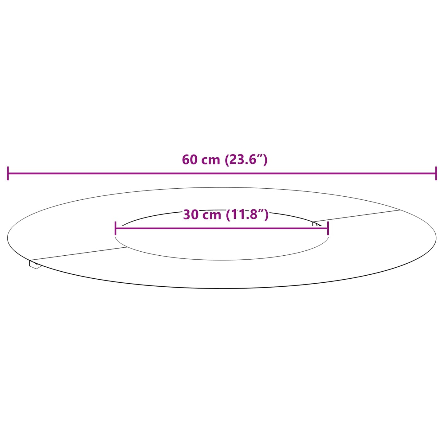 geschikt voor platte boomringen 5 pcs Bruin Ø30 / 60 cm