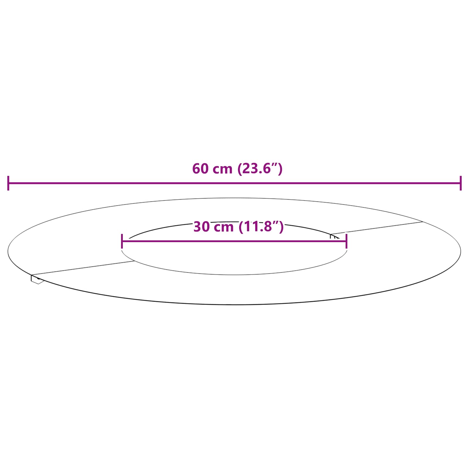 geschikt voor platte boomringen 5 pcs Bruin Ø30 / 60 cm
