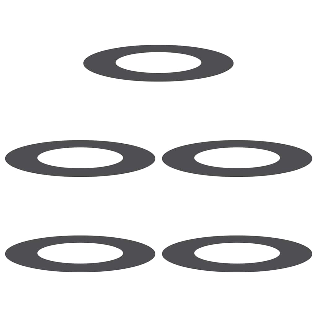 geschikt voor platte boomringen 5 pcs Zwart Ø40 / 70 cm Staal