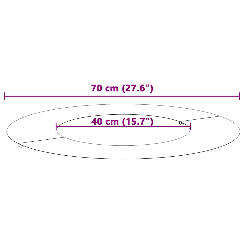 geschikt voor platte boomring Antraciet Ø40 / 70 cm Staal