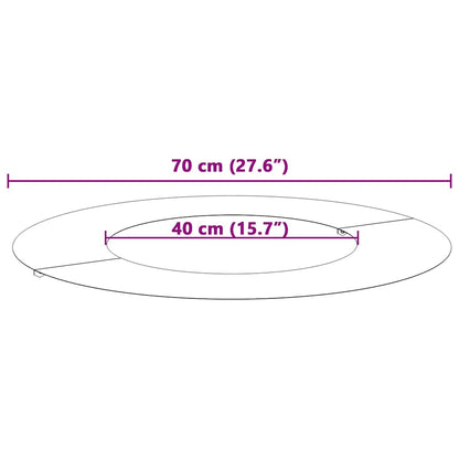 geschikt voor platte boomring Antraciet Ø40 / 70 cm Staal