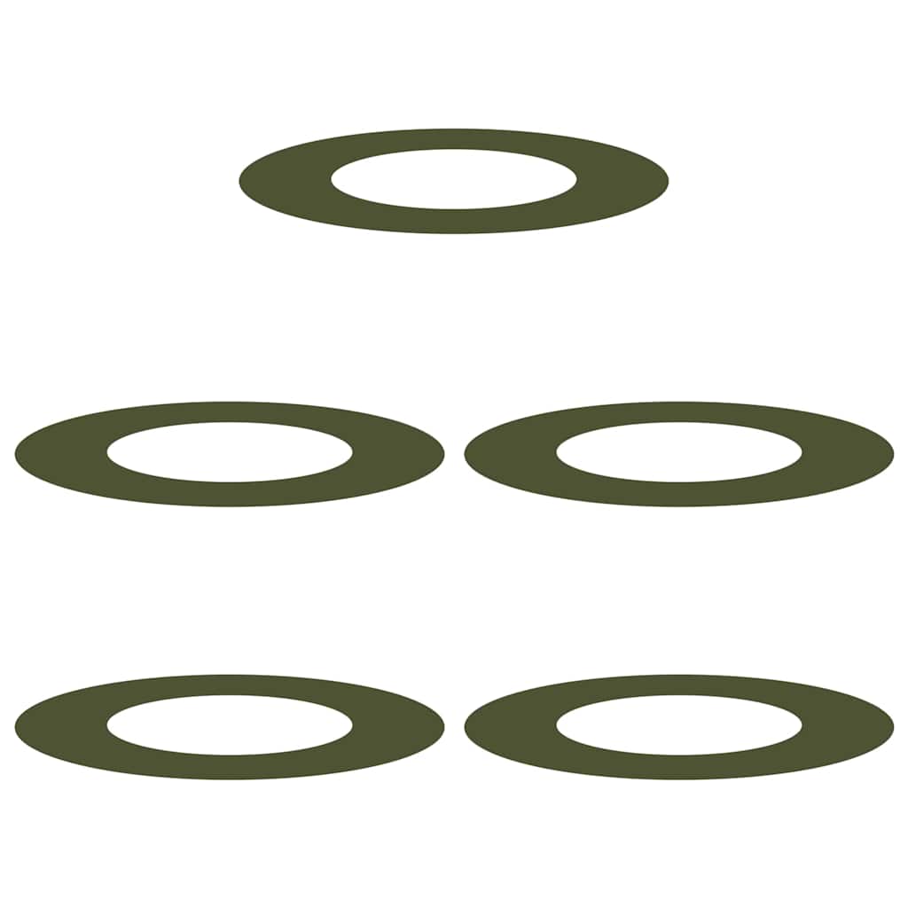 geschikt voor platte boomringen 5 pcs Olijfgroen Ø40 / 70 cm