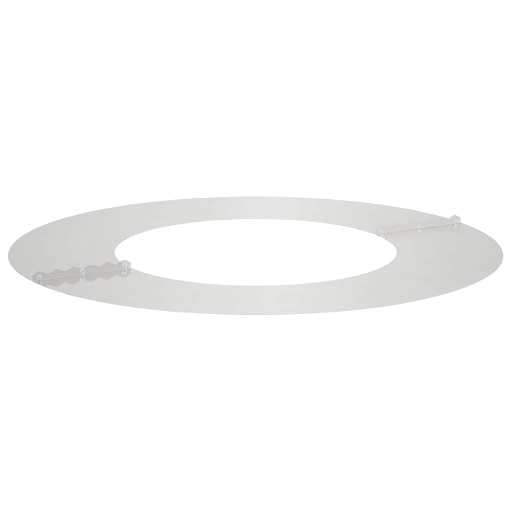 geschikt voor platte boomring Zilver Ø40 / 70 cm Roestvrij staal