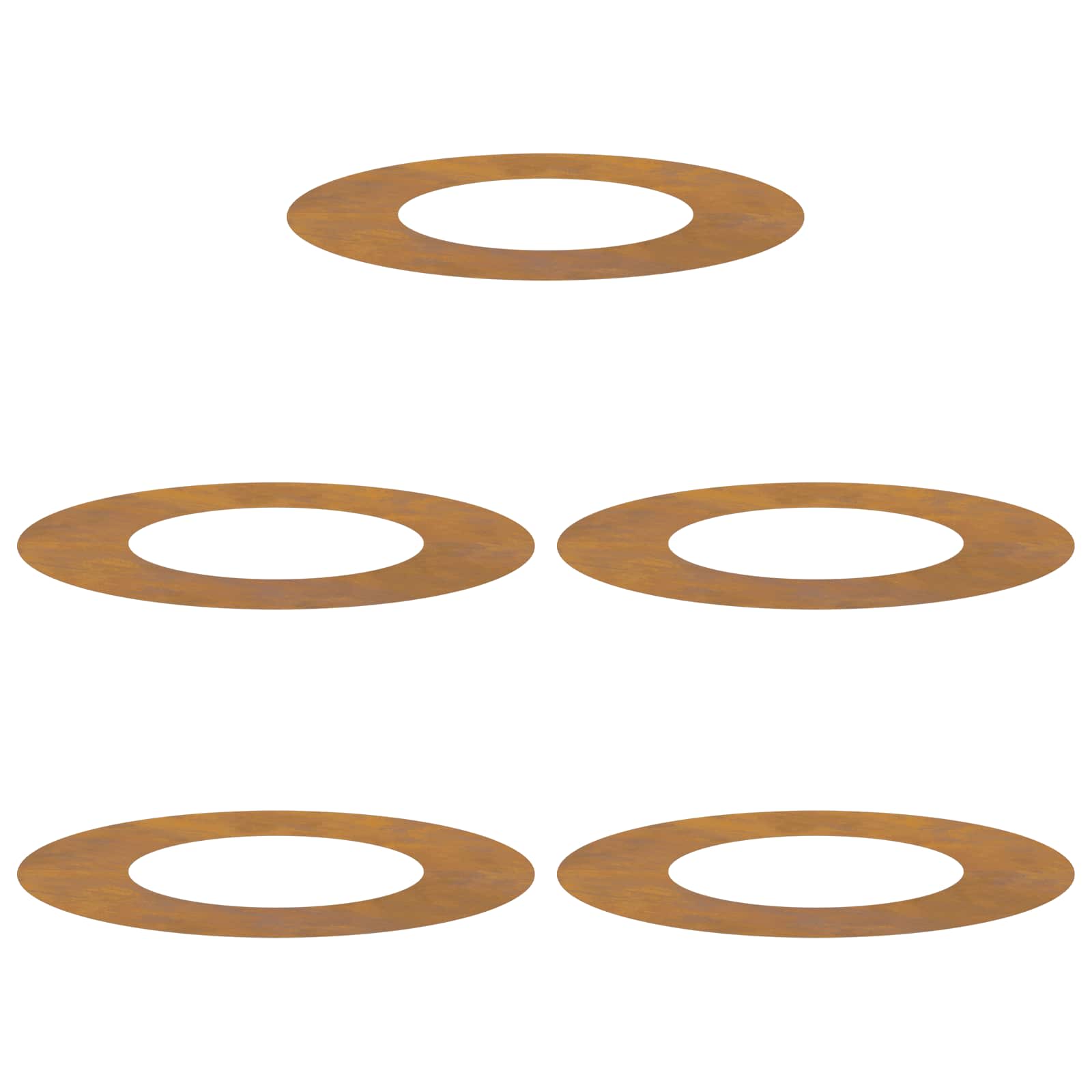 geschikt voor platte boomringen 5 pcs Bruin Ø40 / 70 cm