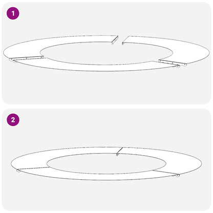 geschikt voor platte boomringen 5 pcs Zwart Ø50 / 80 cm Staal