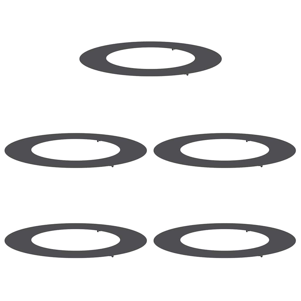 geschikt voor platte boomringen 5 pcs Zwart Ø50 / 80 cm Staal