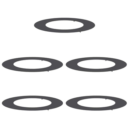 geschikt voor platte boomringen 5 pcs Zwart Ø50 / 80 cm Staal