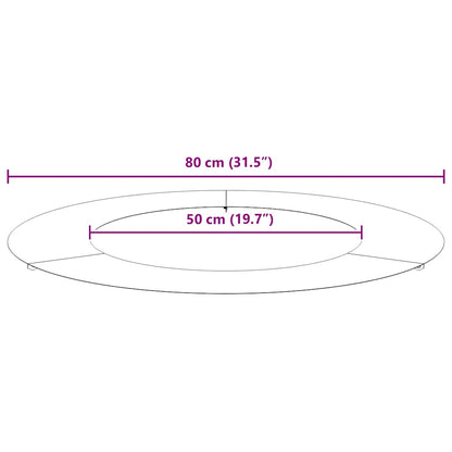 geschikt voor platte boomringen 5 pcs Zwart Ø50 / 80 cm Staal