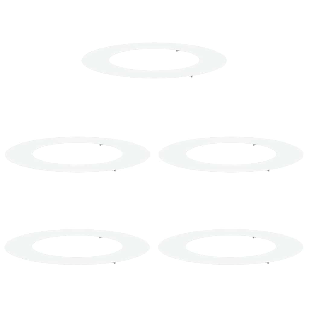 geschikt voor platte boomringen 5 pcs Wit Ø50 / 80 cm Staal