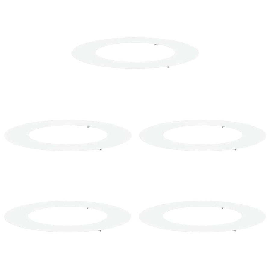 geschikt voor platte boomringen 5 pcs Wit Ø50 / 80 cm Staal