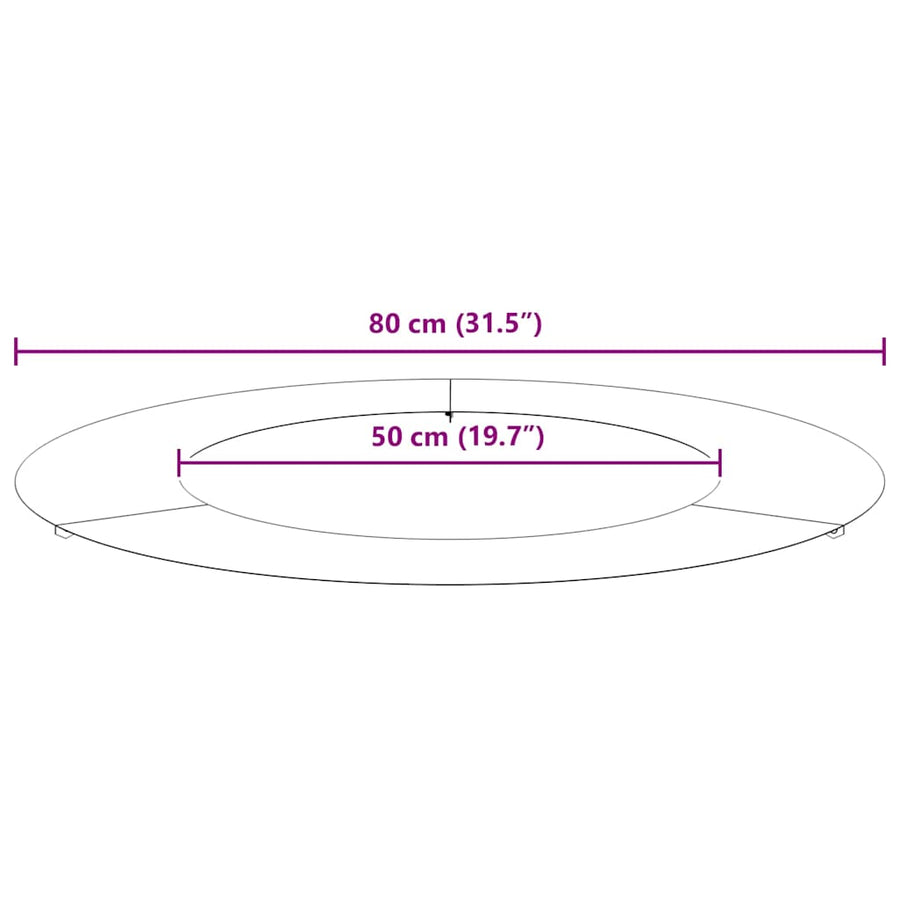 geschikt voor platte boomring Olijfgroen Ø50 / 80 cm Staal