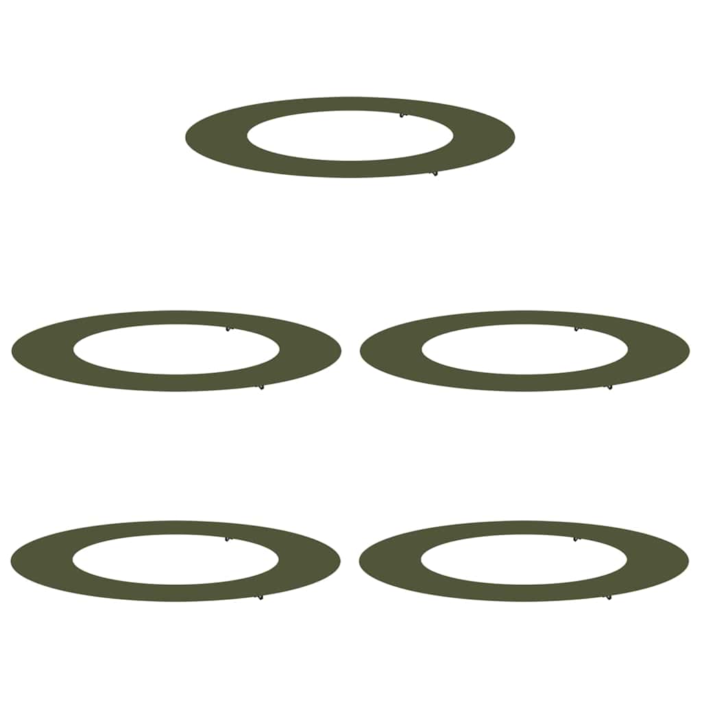 geschikt voor platte boomringen 5 pcs Olijfgroen Ø50 / 80 cm