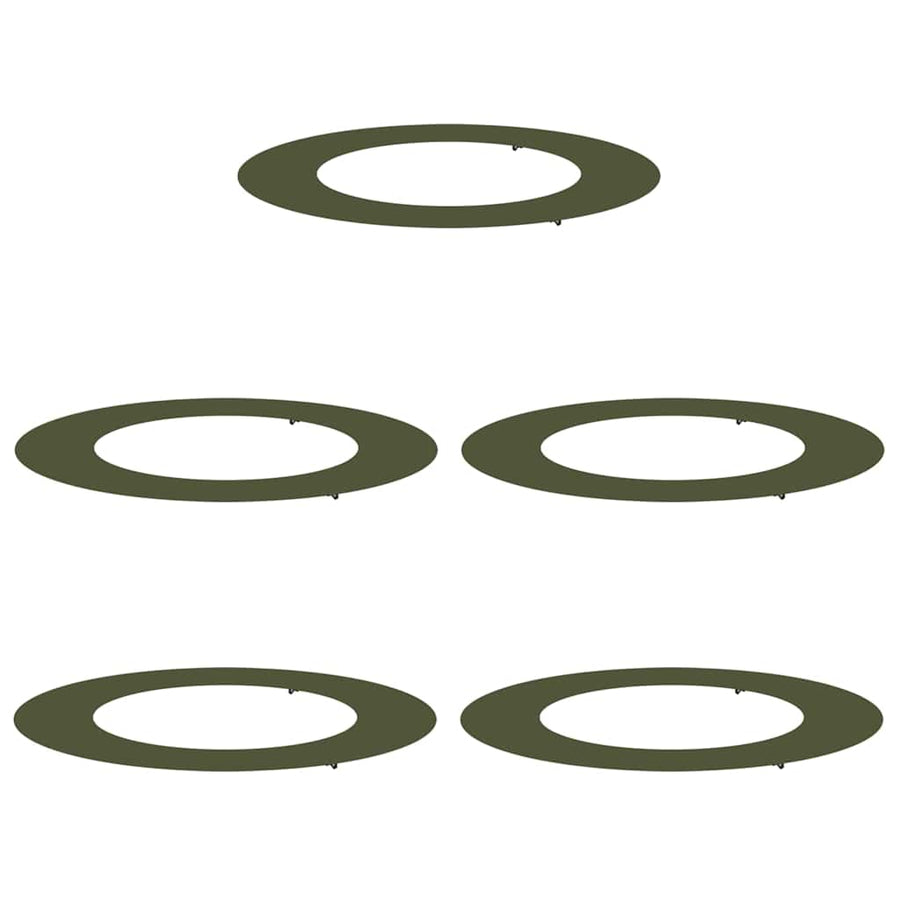 geschikt voor platte boomringen 5 pcs Olijfgroen Ø50 / 80 cm