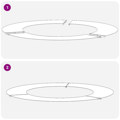 geschikt voor platte boomringen 5 pcs Bruin Ø50 / 80 cm