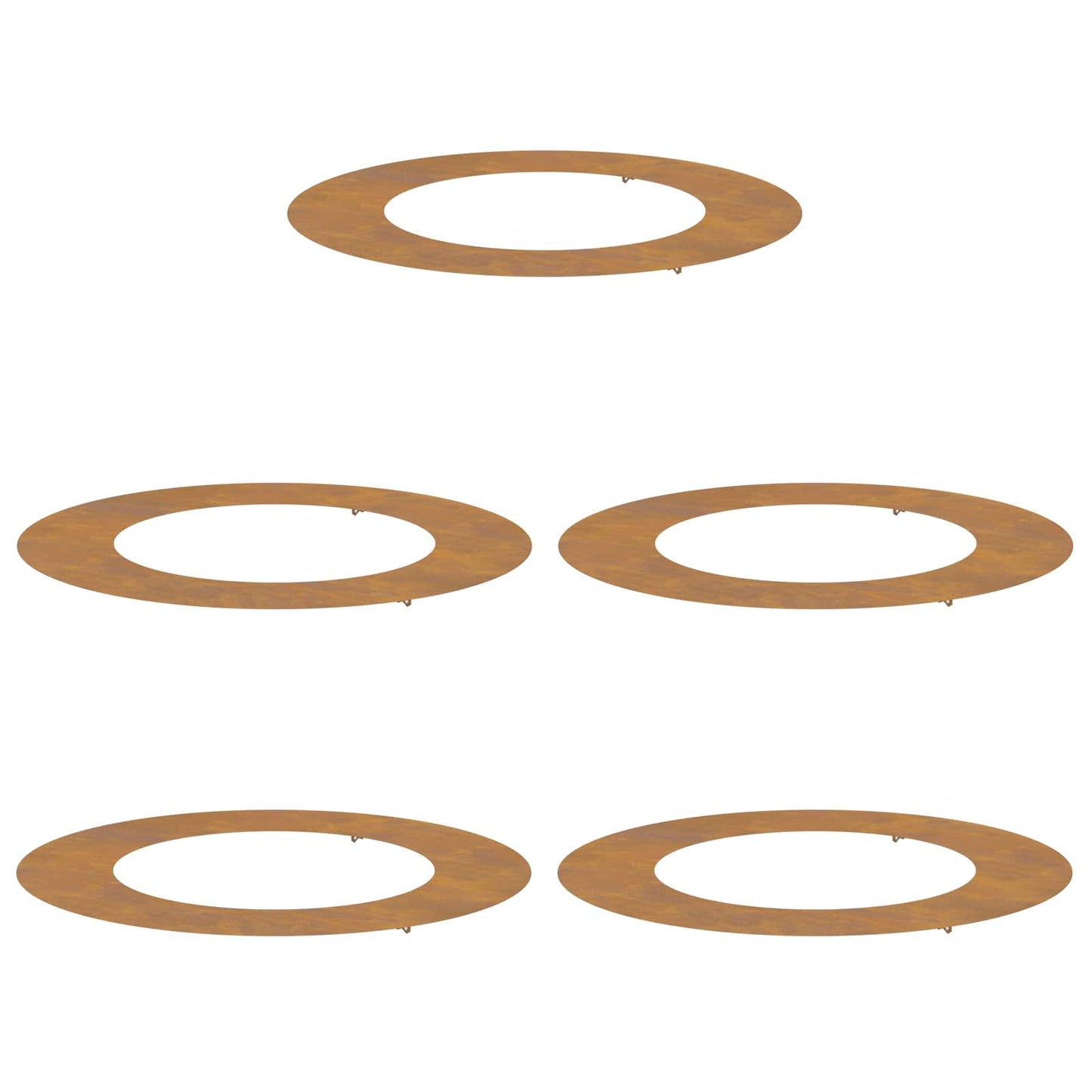 geschikt voor platte boomringen 5 pcs Bruin Ø50 / 80 cm