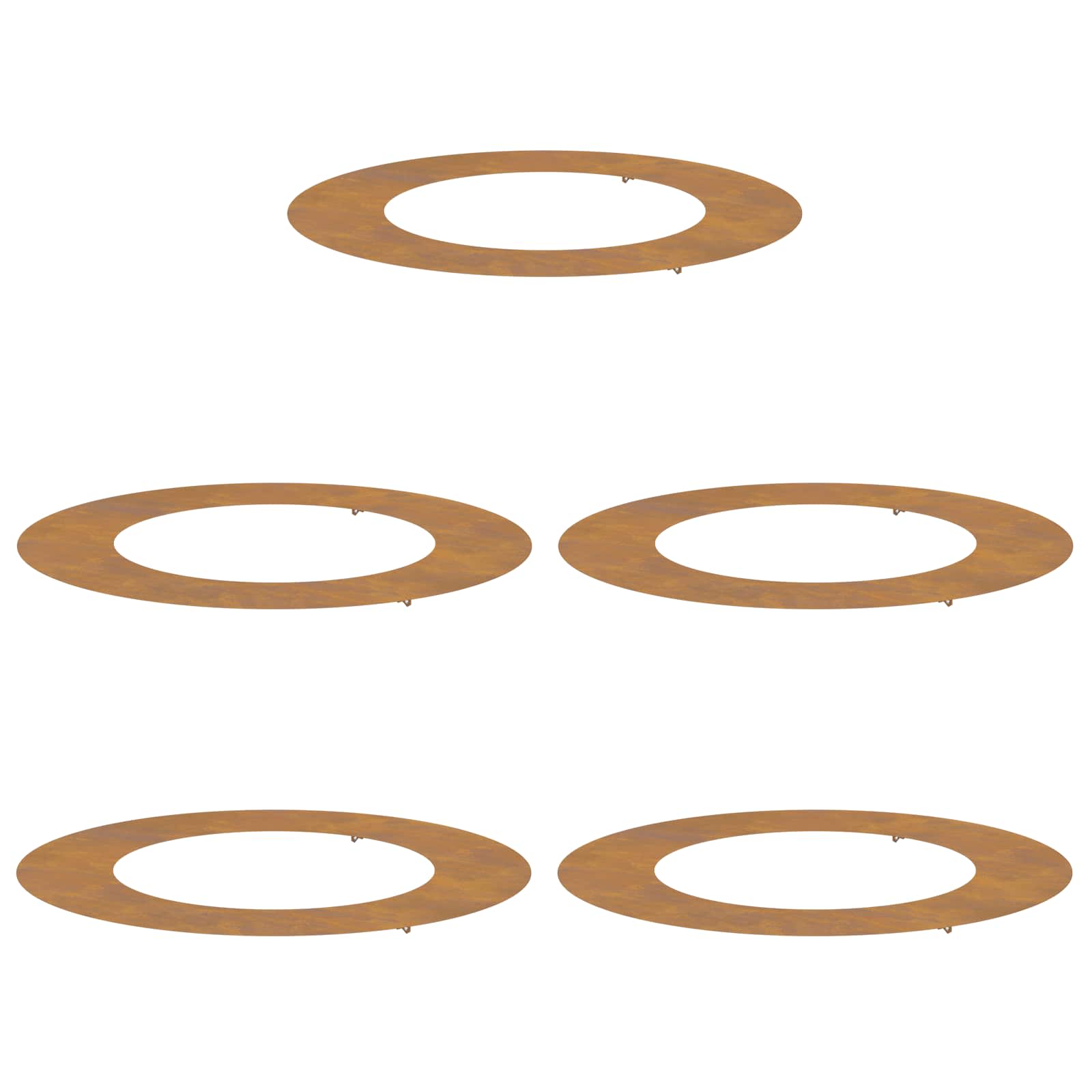 geschikt voor platte boomringen 5 pcs Bruin Ø50 / 80 cm