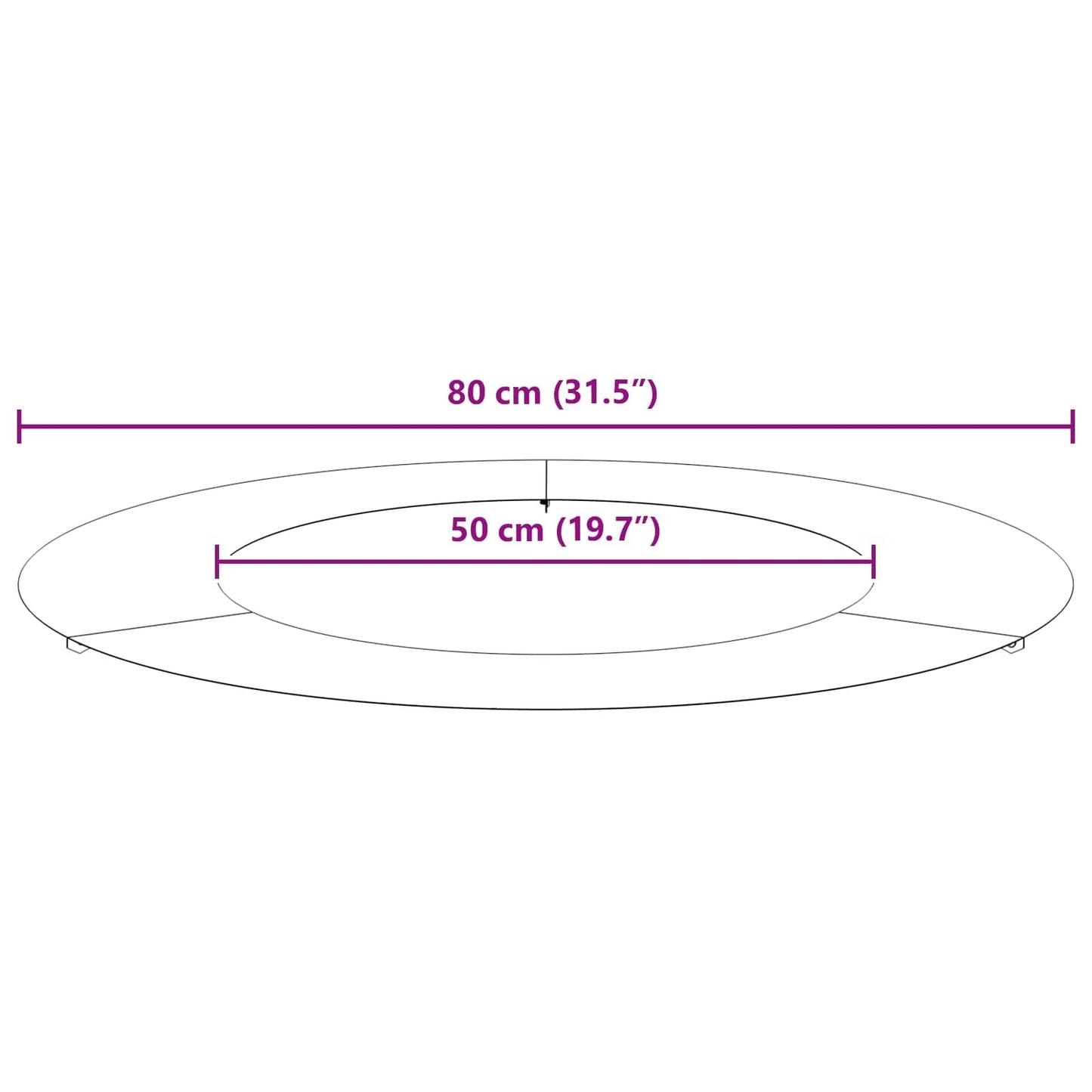 geschikt voor platte boomringen 5 pcs Bruin Ø50 / 80 cm