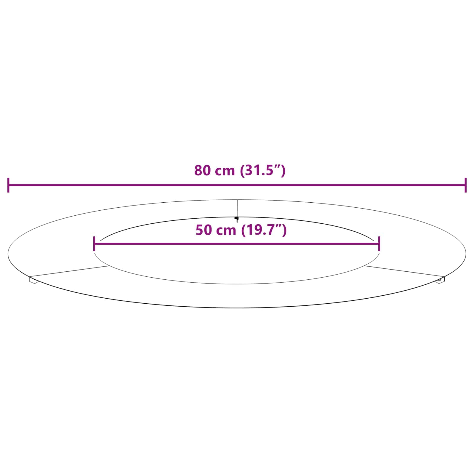 geschikt voor platte boomringen 5 pcs Bruin Ø50 / 80 cm