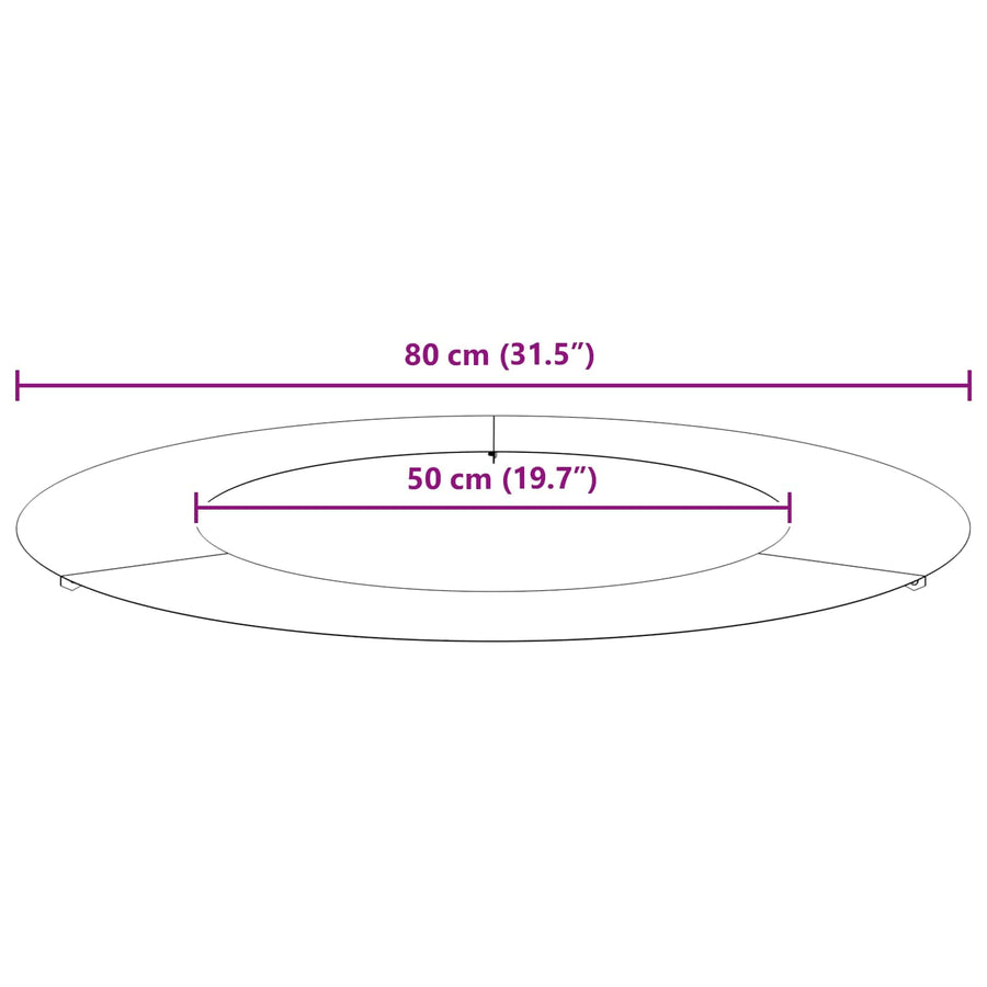 geschikt voor platte boomringen 5 pcs Bruin Ø50 / 80 cm