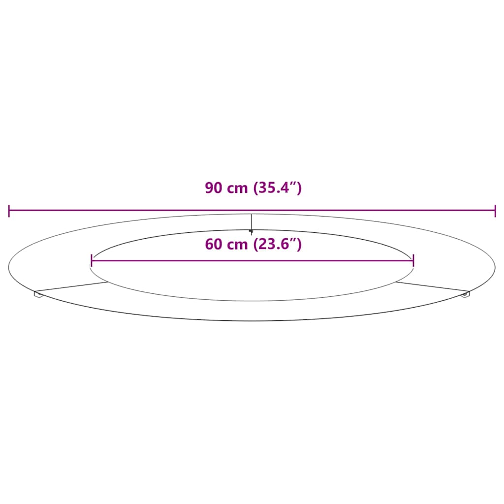 geschikt voor platte boomringen 5 pcs Zwart Ø60 / 90 cm Staal