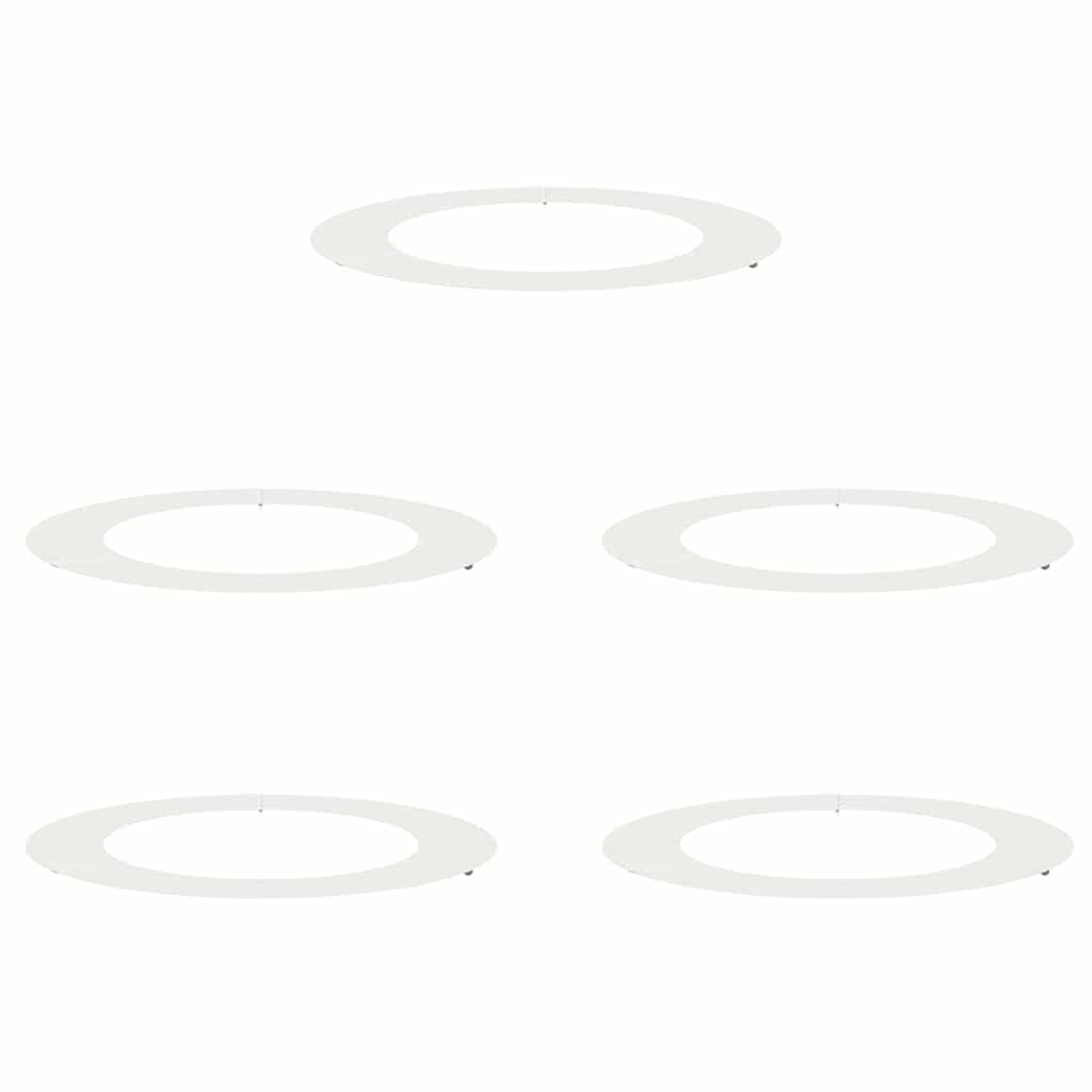 geschikt voor platte boomringen 5 pcs Wit Ø60 / 90 cm Staal